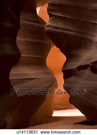 Stock Image - Slot canyon, Tse Bighanilini, Upper Antelope Canyon, Antelope Canyon, Page, Arizona, USA. Fotosearch
