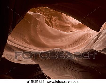 Stock Image - Slot canyon, Tse Bighanilini, Upper Antelope Canyon, Antelope Canyon, Page, Arizona, USA. Fotosearch