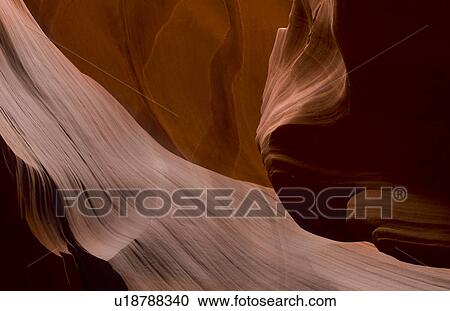 Stock Image - Slot canyon, Tse Bighanilini, Upper Antelope Canyon, Antelope Canyon, Page, Arizona, USA. Fotosearch