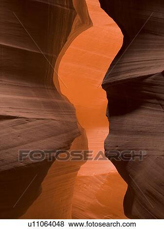 Stock Photo - Slot canyon, Tse Bighanilini, Upper Antelope Canyon, Antelope Canyon, Page, Arizona, USA. Fotosearch