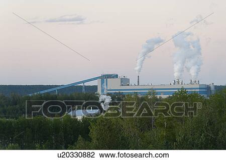 Smoke emerging from smoke stacks of a pulp mill, Whitecourt, Northern Alberta, Alberta, Canada View Large Photo Image Stock Image - Smoke emerging from smoke stacks of a pulp mill, Whitecourt, Northern Alberta, Alberta, Canada. Fotosearch