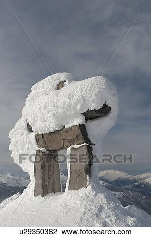 Snow covered Inuksuk, Whistler, British Columbia, Canada View Large Photo Image Stock Image - Snow covered Inuksuk, Whistler, British Columbia, Canada. Fotosearch