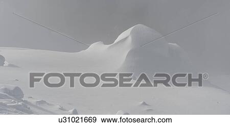 Stock Photo - Snow covered mountain, Whistler, British Columbia, Canada. Fotosearch