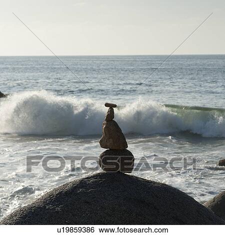 Stack of stones at coast, Sayulita, Nayarit, Mexico View Large Photo Image Stock Photograph - Stack of stones at coast, Sayulita, Nayarit, Mexico. Fotosearch