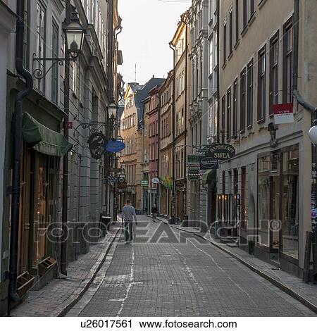 Stores in a street, Gamla Stan, Stockholm, Sweden View Large Photo Image Stock Image - Stores in a street, Gamla Stan, Stockholm, Sweden. Fotosearch