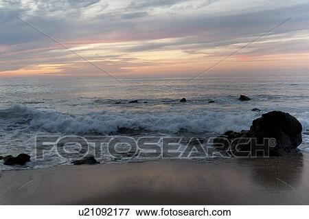 Stock Photo - Surf on the beach, Sayulita, Nayarit, Mexico. Fotosearch