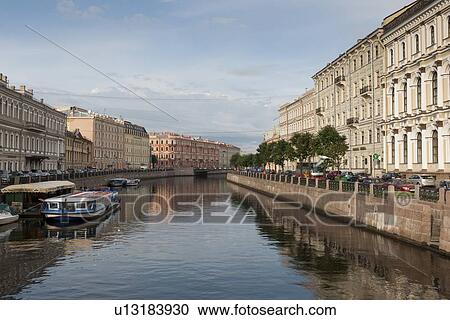 Tourboats in the Moyka River, St. Petersburg, Russia View Large Photo Image Stock Image - Tourboats in the Moyka River, St. Petersburg, Russia. Fotosearch