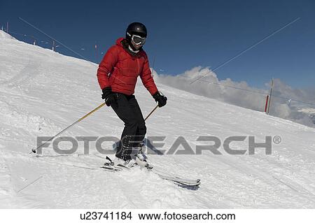 Tourist skiing, Whistler, British Columbia, Canada View Large Photo Image Picture - Tourist skiing, Whistler, British Columbia, Canada. Fotosearch