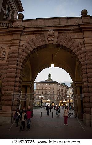 Tourists on a street, Riksgatan, Riksdagshuset, Stockholm, Sweden View Large Photo Image Stock Photography - Tourists on a street, Riksgatan, Riksdagshuset, Stockholm, Sweden. Fotosearch