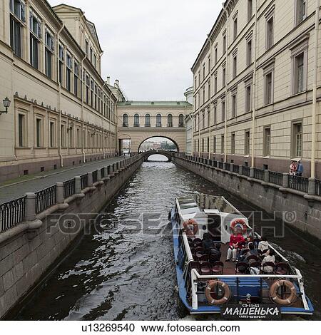Tourists on the boat in a canal, Winter Canal, Winter Palace, State Hermitage Museum, Palace Square, St. Petersburg, Russia View Large Photo Image Stock Image - Tourists on the boat in a canal, Winter Canal, Winter Palace, State Hermitage Museum, Palace Square, St. Petersburg, Russia. Fotosearch