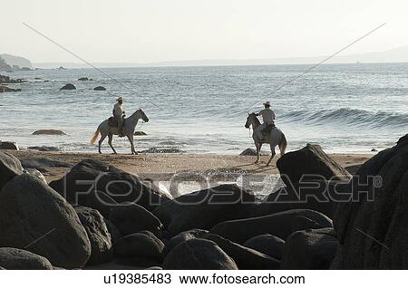 Tourists riding horses on the beach, Sayulita, Nayarit, Mexico View Large Photo Image Stock Image - Tourists riding horses on the beach, Sayulita, Nayarit, Mexico. Fotosearch