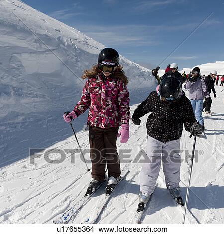 Tourists skiing, Whistler, British Columbia, Canada View Large Photo Image Picture - Tourists skiing, Whistler, British Columbia, Canada. Fotosearch