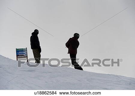 Tourists snowboarding, Whistler, British Columbia, Canada View Large Photo Image Picture - Tourists snowboarding, Whistler, British Columbia, Canada. Fotosearch