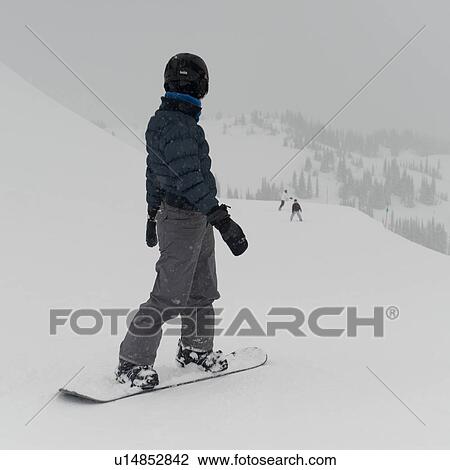 Tourists snowboarding, Whistler, British Columbia, Canada View Large Photo Image Stock Image - Tourists snowboarding, Whistler, British Columbia, Canada. Fotosearch