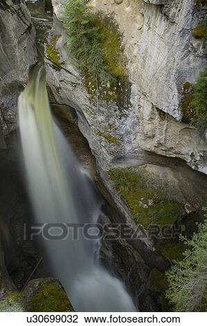 Waterfall, Maligne Canyon, Jasper National Park, Alberta, Canada View Large Photo Image Stock Image - Waterfall, Maligne Canyon, Jasper National Park, Alberta, Canada. Fotosearch