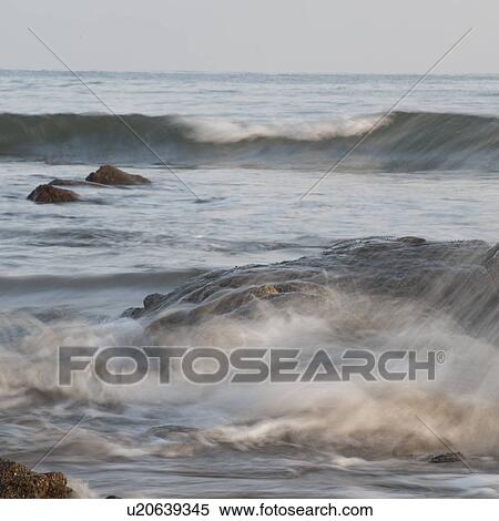 Waves breaking on rocks, Sayulita, Nayarit, Mexico View Large Photo Image Stock Photography - Waves breaking on rocks, Sayulita, Nayarit, Mexico. Fotosearch