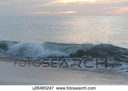 Stock Photo - Waves in the sea, Sayulita, Nayarit, Mexico. Fotosearch
