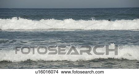 Picture - Waves on the sea, Sayulita, Nayarit, Mexico. Fotosearch