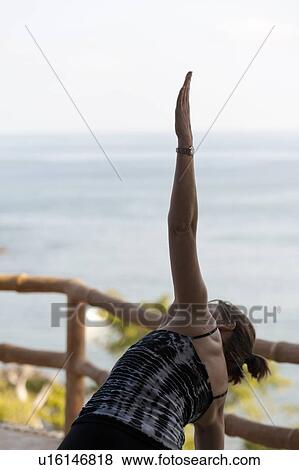 Woman exercising, Sayulita, Nayarit, Mexico View Large Photo Image Stock Photo - Woman exercising, Sayulita, Nayarit, Mexico. Fotosearch
