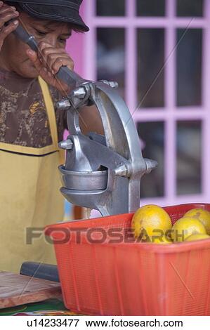 Woman making juice from citrus juicer, Sayulita, Nayarit, Mexico View Large Photo Image Stock Photo - Woman making juice from citrus juicer, Sayulita, Nayarit, Mexico. Fotosearch