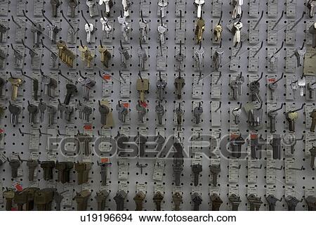 Keys on display in store View Large Photo Image Picture - Keys on display in store. Fotosearch