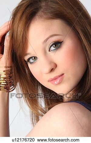 Portrait of beautiful young woman View Large Photo Image Stock Image - Portrait of beautiful young woman. Fotosearch