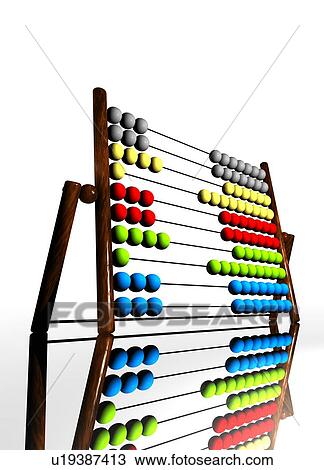 Stock Image - Abacus, computer artwork.. Fotosearch