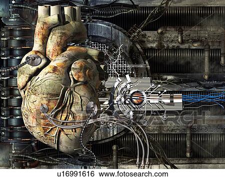 Stock Photograph - Artificial heart, conceptual computer artwork.. Fotosearch