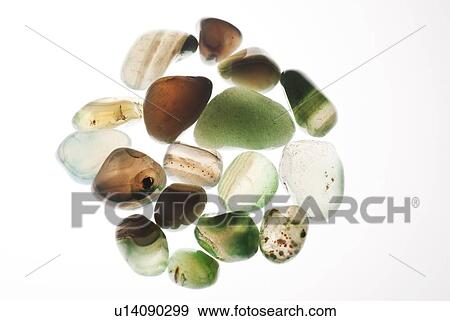 Stock Photo - Assortment of green Gemstones. Fotosearch