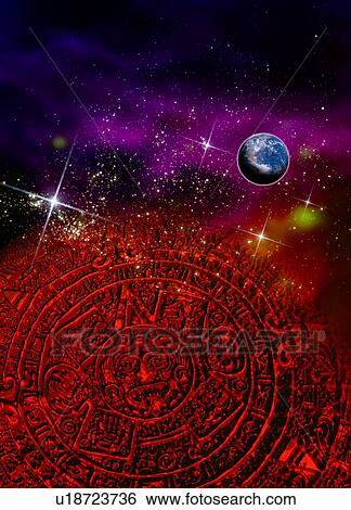Aztec Sun Stone, conceptual computer artwork. This carved stone is also known as the Aztec Calendar Stone. View Large Photo Image Stock Photograph - Aztec Sun Stone, conceptual computer artwork. This carved stone is also known as the Aztec Calendar Stone.. Fotosearch