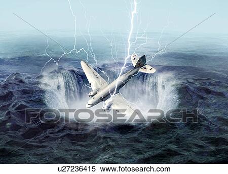 Stock Photography - Bermuda triangle, conceptual computer artwork.. Fotosearch