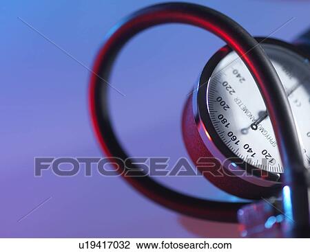 Stock Image - Blood pressure gauge.. Fotosearch
