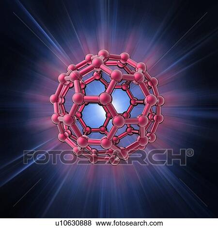Stock Photo - Buckyball molecule, computer artwork.. Fotosearch