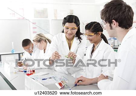 Stock Image - Chemistry lesson.. Fotosearch