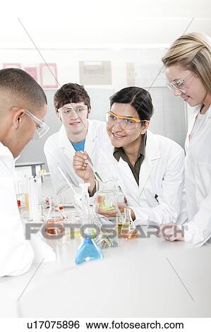 Chemistry lesson. View Large Photo Image Stock Photograph - Chemistry lesson.. Fotosearch