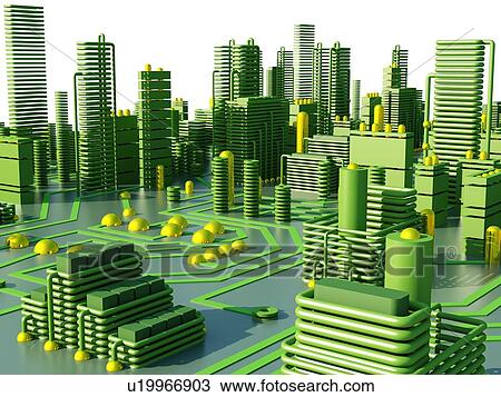 Computer artwork of a conceptual circuit cityscape made of electronic components. View Large Photo Image Stock Image - Computer artwork of a conceptual circuit cityscape made of electronic components.. Fotosearch