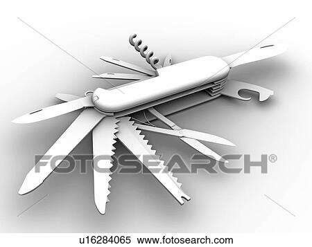 Computer artwork of a Swiss army knife/penknife. Various tools folded out of a penknife. View Large Photo Image Stock Photography - Computer artwork of a Swiss army knife/penknife. Various tools folded out of a penknife.. Fotosearch