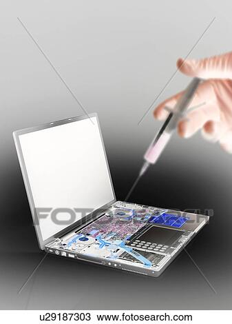 Computer virus. Conceptual image of a laptop being infected with a virus. View Large Photo Image Stock Image - Computer virus. Conceptual image of a laptop being infected with a virus.. Fotosearch