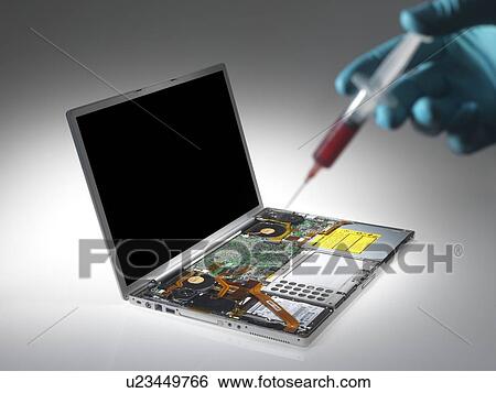 Computer virus. Conceptual image of a laptop being infected with a virus. View Large Photo Image Stock Photograph - Computer virus. Conceptual image of a laptop being infected with a virus.. Fotosearch