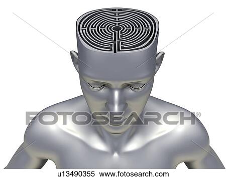 Conceptual artwork of a head with an exposed maze in the place of a brain. This could represent loss of memory, confusion and Alzheimer's disease. View Large Photo Image Stock Photography - Conceptual artwork of a head with an exposed maze in the place of a brain. This could represent loss of memory, confusion and Alzheimer's disease.. Fotosearch