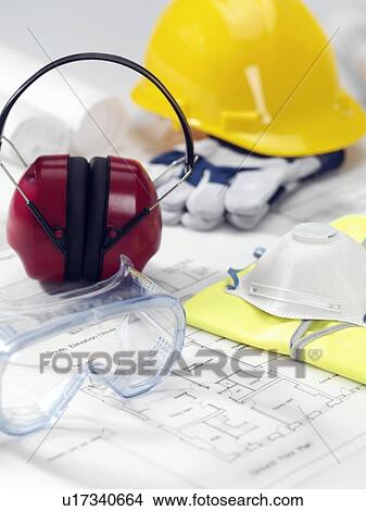 Picture - Construction worker's safety equipment.. Fotosearch