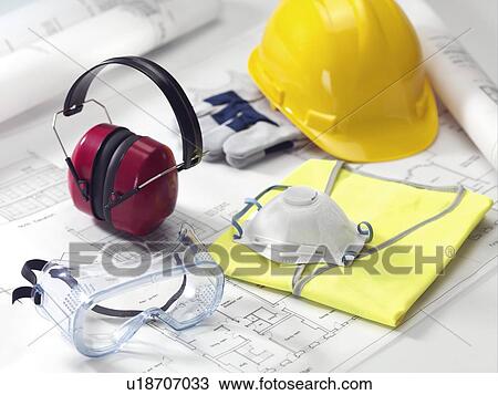 Construction worker's safety equipment. View Large Photo Image Stock Image - Construction worker's safety equipment.. Fotosearch