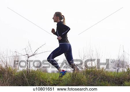 Cross-country running. View Large Photo Image Stock Image - Cross-country running.. Fotosearch