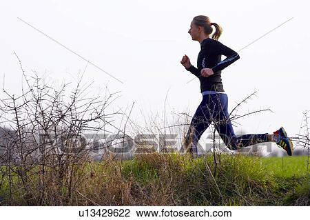 Cross-country running. View Large Photo Image Stock Image - Cross-country running.. Fotosearch