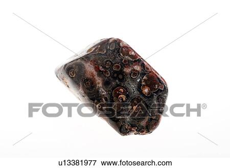 Stock Photo - Cutout of a leopard skin gemstone on white background.. Fotosearch