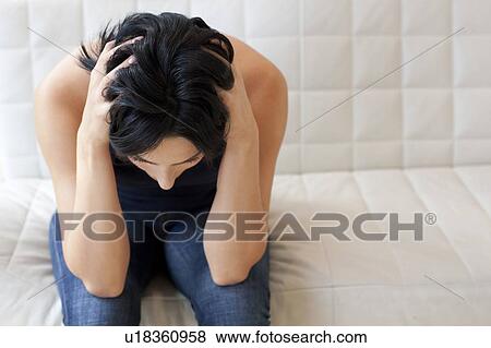 Stock Photo - Depressed woman.. Fotosearch