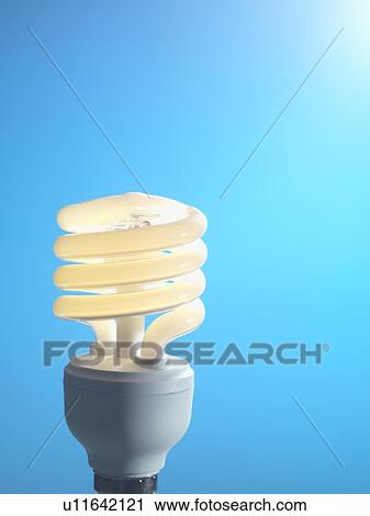 Energy-saving light bulb. View Large Photo Image Stock Image - Energy-saving light bulb.. Fotosearch