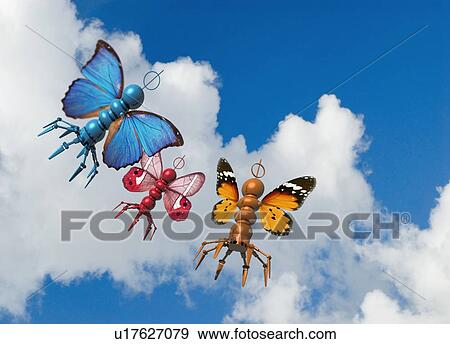 Flying microbots, computer artwork. View Large Photo Image Stock Photo - Flying microbots, computer artwork.. Fotosearch