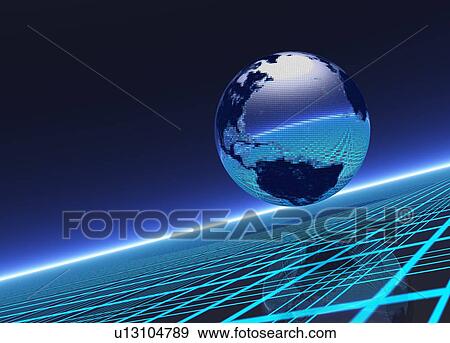 Futuristic Earth, conceptual computer artwork. View Large Photo Image Stock Photo - Futuristic Earth, conceptual computer artwork.. Fotosearch