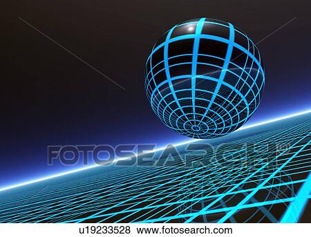 Stock Photo - Futuristic Earth, conceptual computer artwork.. Fotosearch